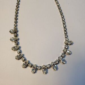 Vintage Weiss Rhinestone Choker Necklace